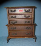 Antique style 5 drawer musical jewelry box