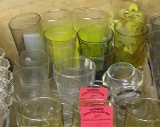 Large box of vintage glasses