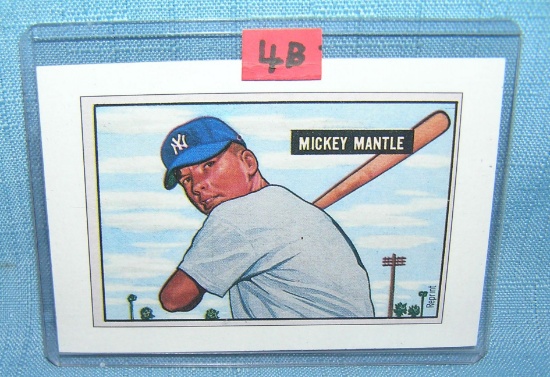 Mickey Mantle Bowman reprint baseball card