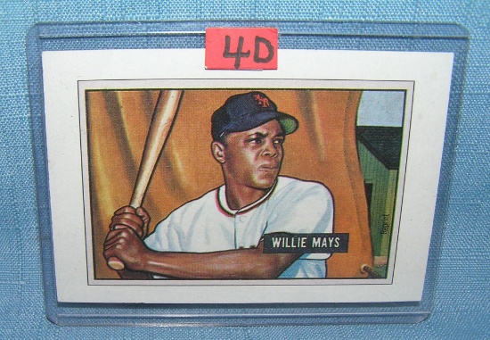 Willie Mays Bowman reprint baseball card