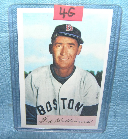 Ted Williams Bowman reprint baseball card