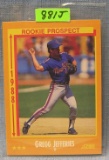 Vintage Gregg Jefferies rookie baseball card