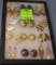 Collection of vintage costume jewelry earrings