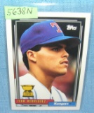 Ivan Rodriguez rookie baseball card