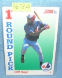 Cliff Floyd rookie baseball card