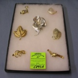 Collection of quality costume jewelry pins