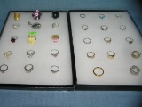 Large collection of costume jewelry rings