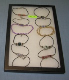 Collection of costume jewelry bracelets