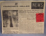 Vintage Fairchild aviation newspaper