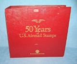 50 years of US airmail stamps in collector's album