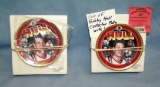 Pair of vintage Bobby Hull hockey collector plates