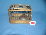 Antique wood and metal animal cage