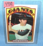 Dave Kingman 1972 Topps rookie card
