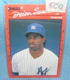 Deion Sanders rookie baseball card