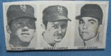 Group of 3 vintage NY Mets baseball mini cards