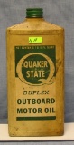 Quaker State outboard motor oil container