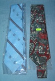 Pair of modern quality silk ties