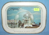Expo '67 US pavilion souvenir tray