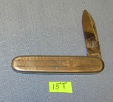 Stainless steel single bladed gentleman's pocket knife