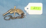 Molgora cast metal revolver cap gun/key chain