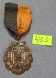 Early NY state bicycle championship medal and ribbon