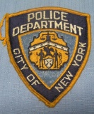 Early NY City police dept patch