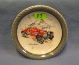 Early Alpha Romeo race car advertising dish