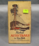 Antique Marked Auto Trails in NY road map
