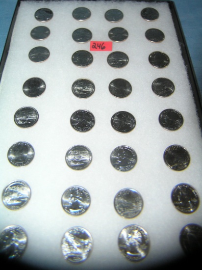 Large collection of US state quarters