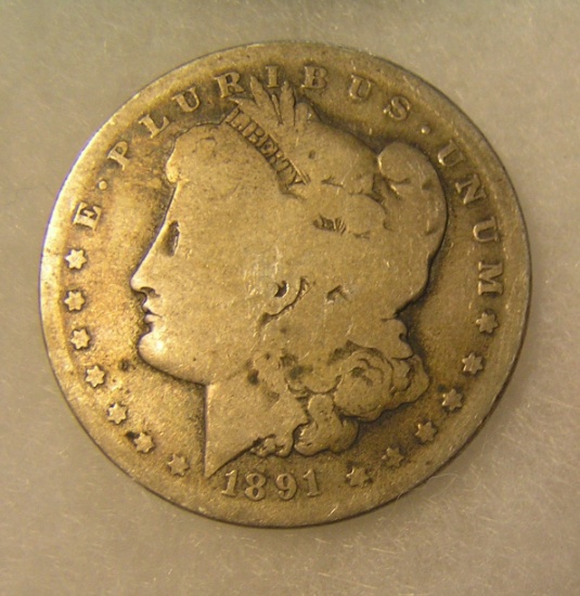 1891-O Morgan silver dollar in good condition