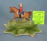 Royal Canadian mounted police figural souvenir dish