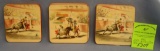 Quality bull fighting themed coaster set