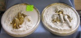 Pair of high quality heavy wall plaques