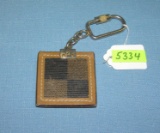 Fendi of Italy designer leather and metal key chain