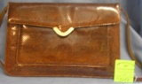 Vintage high quality leather and snakeskin handbag