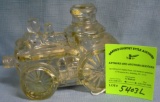 Early glass Avon fire pumper cologne container