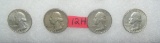 Group of all silver Washington quarters