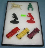 Group of vintage American plastic toys