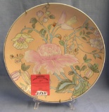 Vintage floral decorated collector plate