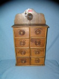 Antique 8 drawer spice cabinet