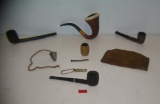 Group of antique pipes and accessories