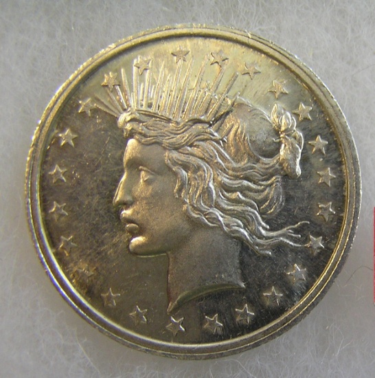 Liberty head 1 troy oz silver commemorative coin