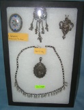 Collection of great antique sterling silver jewelry