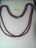 Antique purple beaded necklace