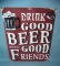 Drink Good Beer With Good Friends retro style sign