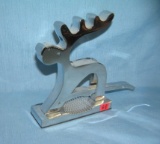 Chromed metal reindeer nutcracker