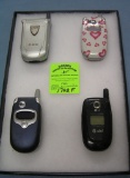 Group of modern cell phones