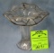 Antique silver overlay flower shaped flower vase