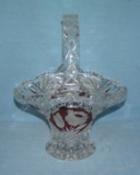 Vintage crystal candy basket