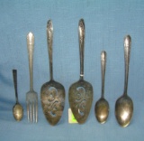 6 pieces of vintage silver plate serving pieces